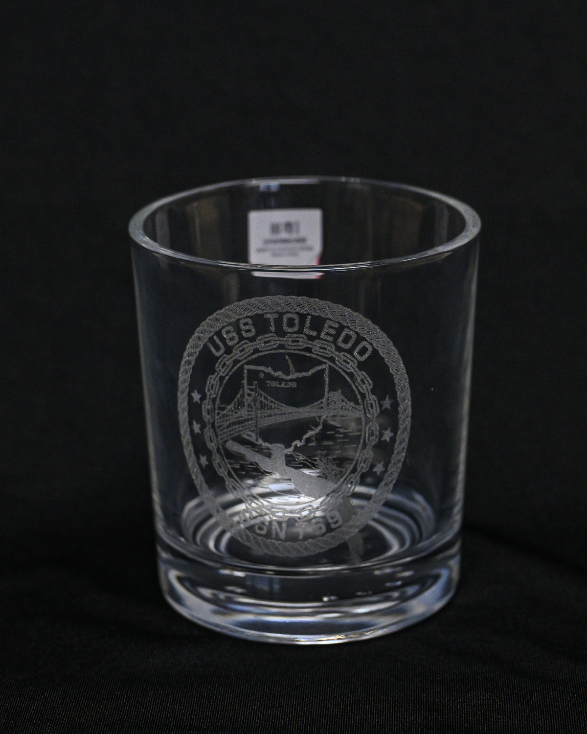 Command Crest Engraved 8oz Lowball Glass