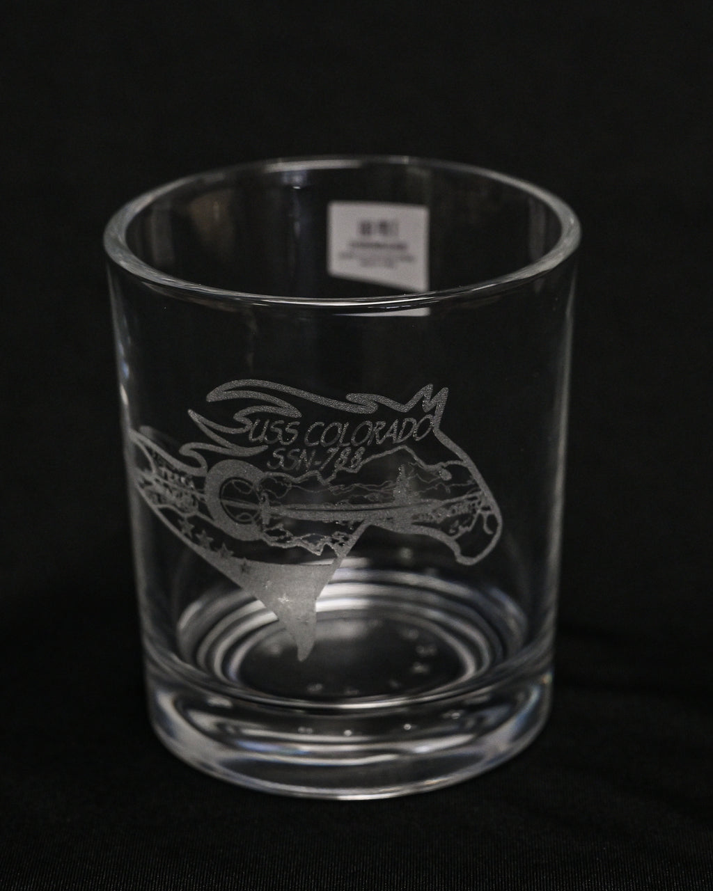 Command Crest Engraved 8oz Lowball Glass