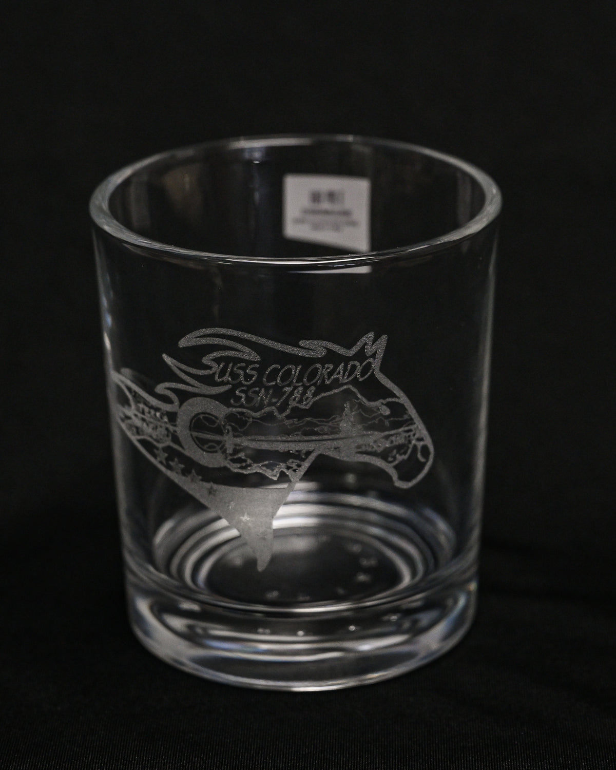 Command Crest Engraved 8oz Lowball Glass