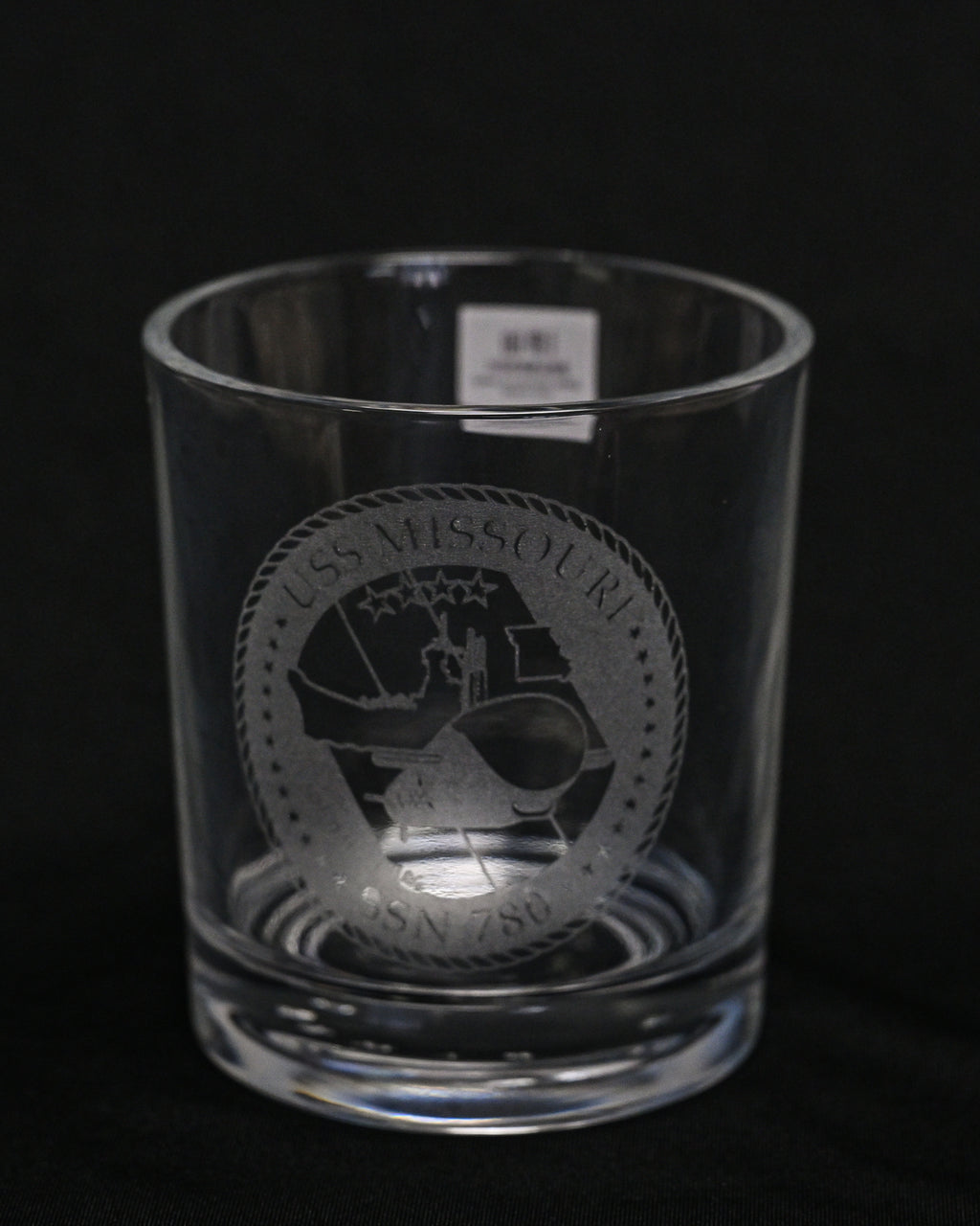 Command Crest Engraved 8oz Lowball Glass