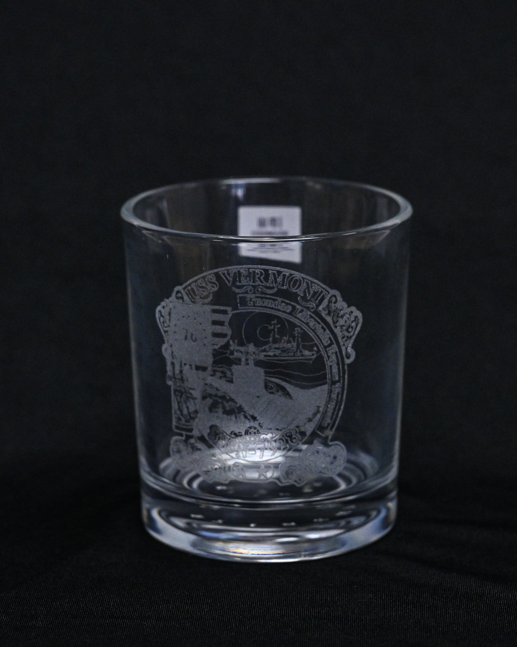 Command Crest Engraved 8oz Lowball Glass