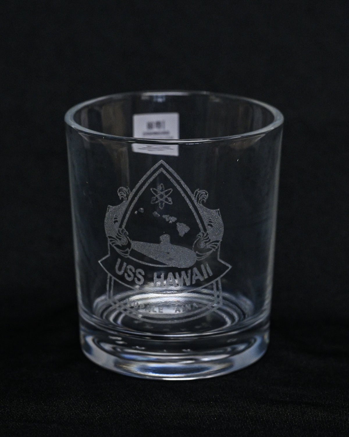 Command Crest Engraved 8oz Lowball Glass