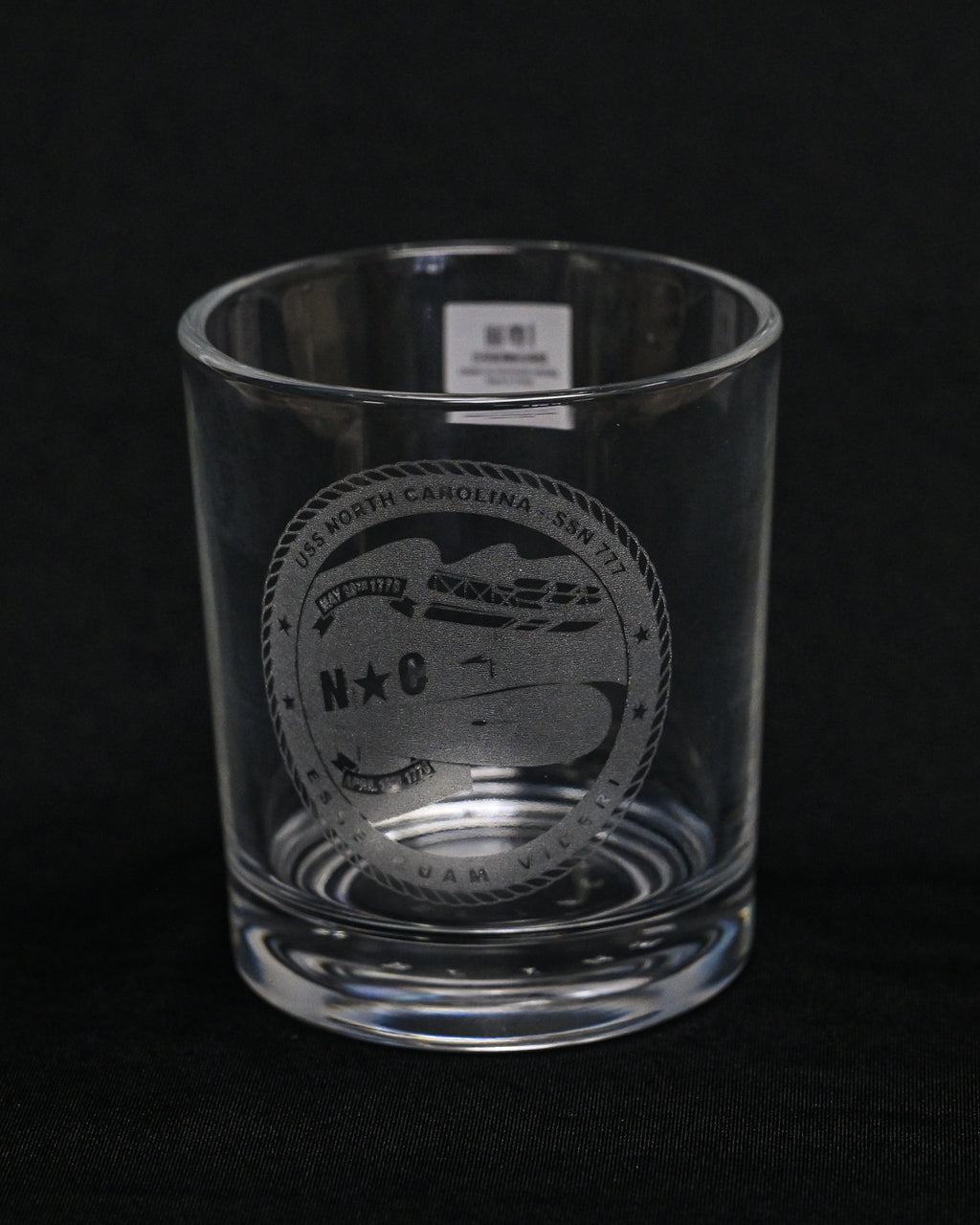 Command Crest Engraved 8oz Lowball Glass