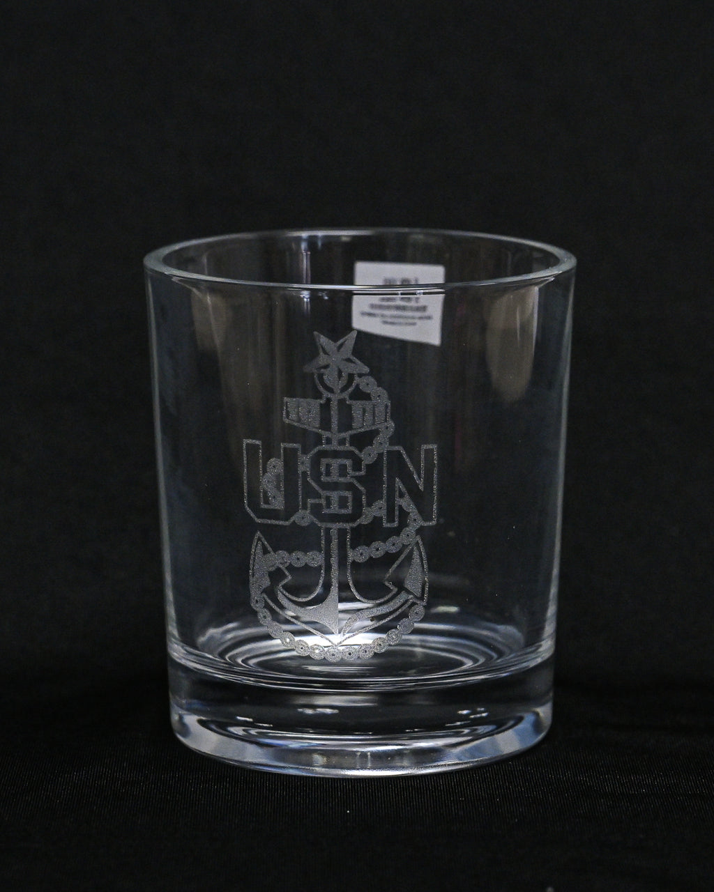 Command Crest Engraved 8oz Lowball Glass