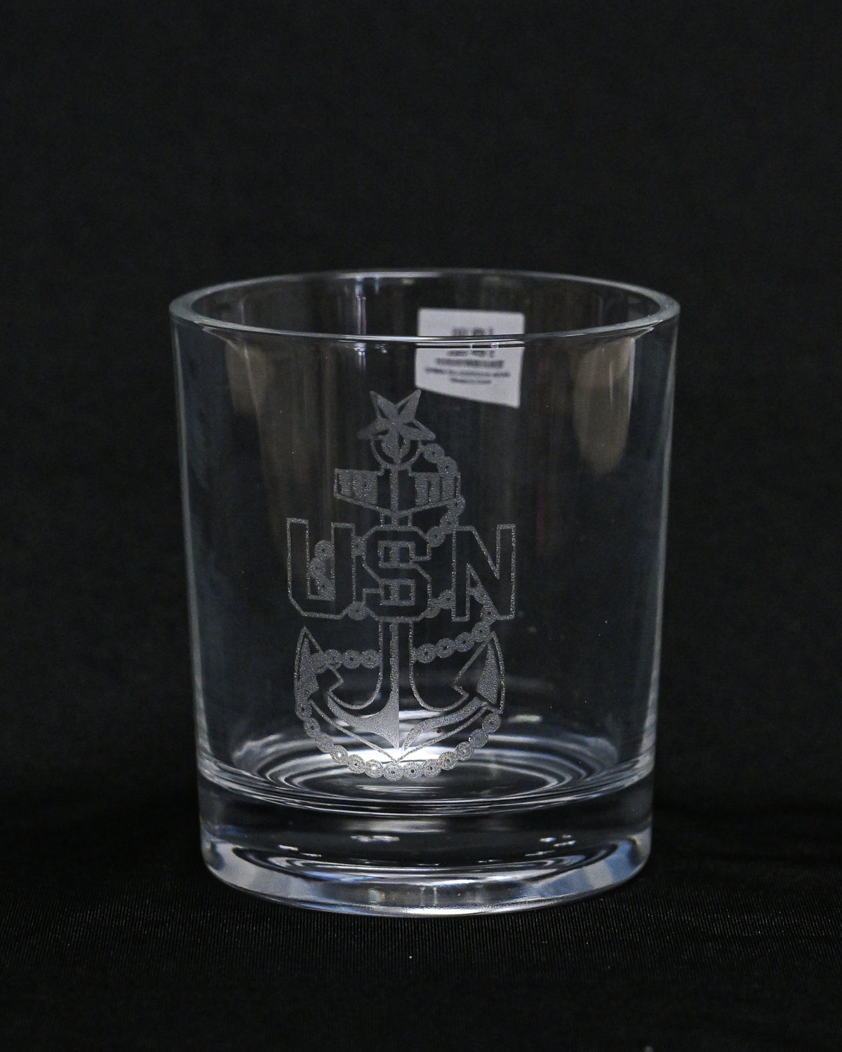 Command Crest Engraved 8oz Lowball Glass