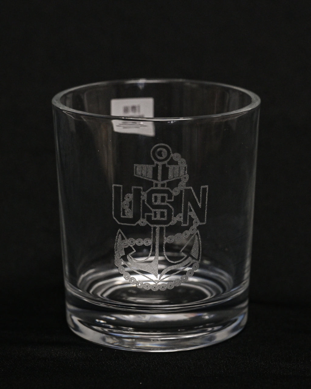 Command Crest Engraved 8oz Lowball Glass