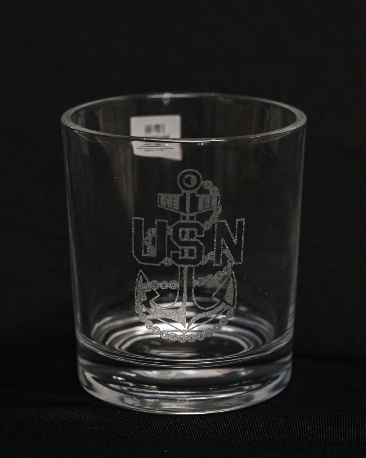 Command Crest Engraved 8oz Lowball Glass