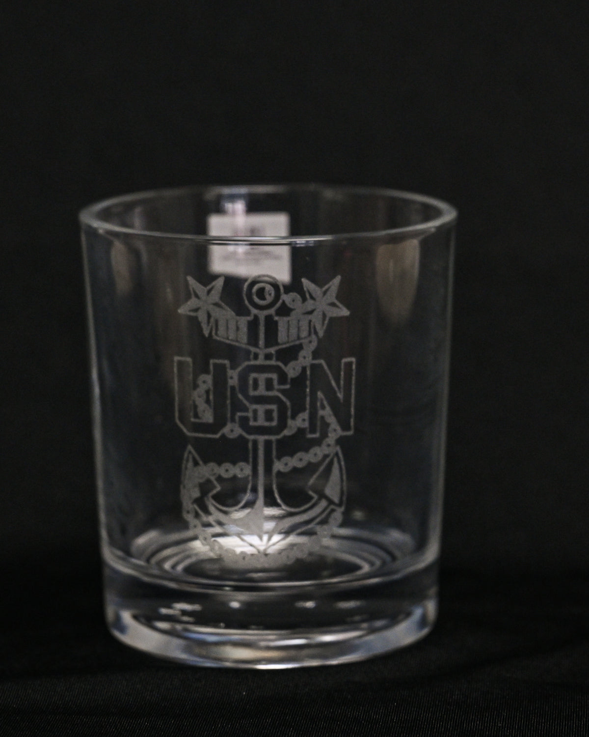Command Crest Engraved 8oz Lowball Glass