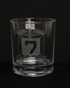 Command Crest Engraved 8oz Lowball Glass