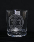 Command Crest Engraved 8oz Lowball Glass