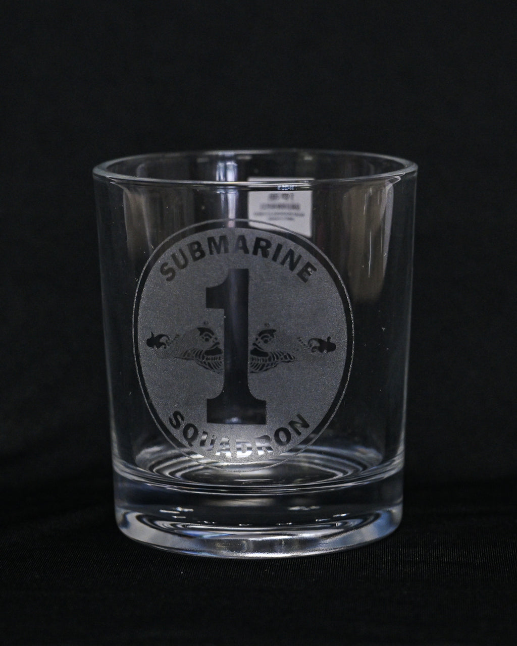 Command Crest Engraved 8oz Lowball Glass