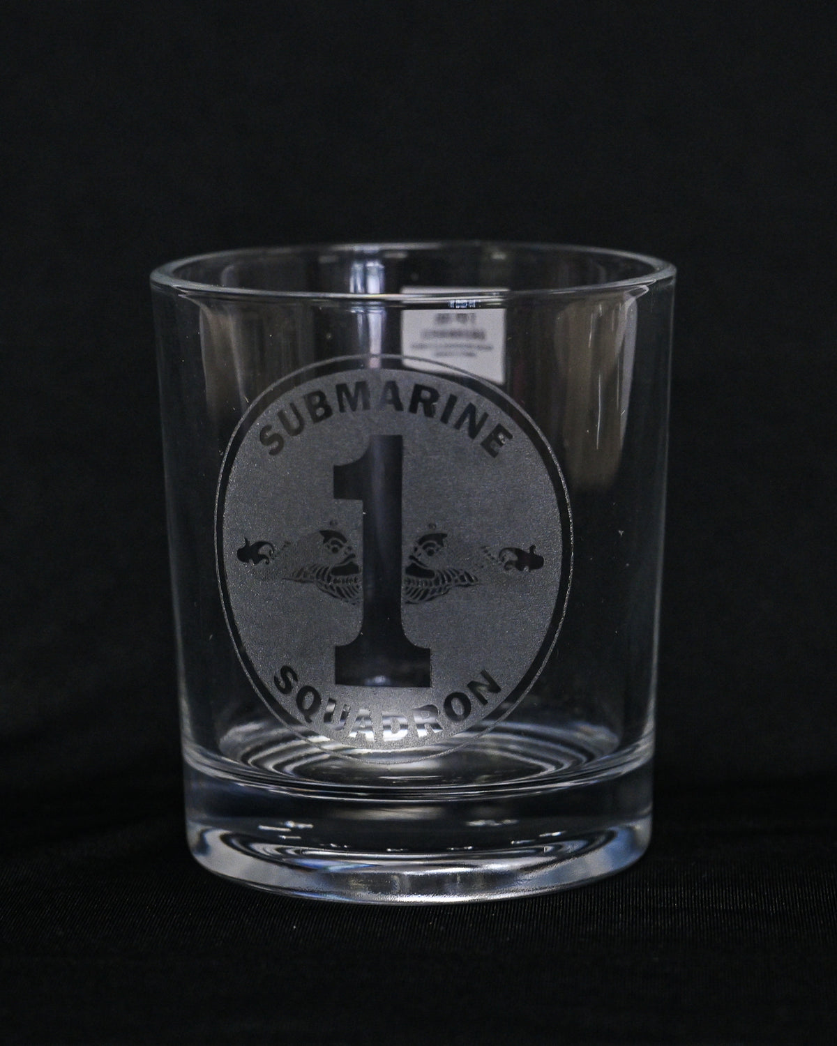 Command Crest Engraved 8oz Lowball Glass