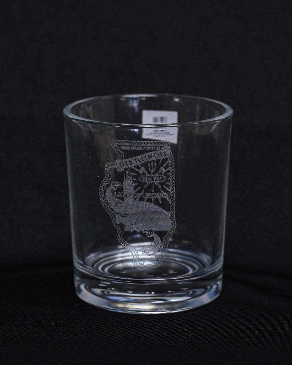 Command Crest Engraved 8oz Lowball Glass
