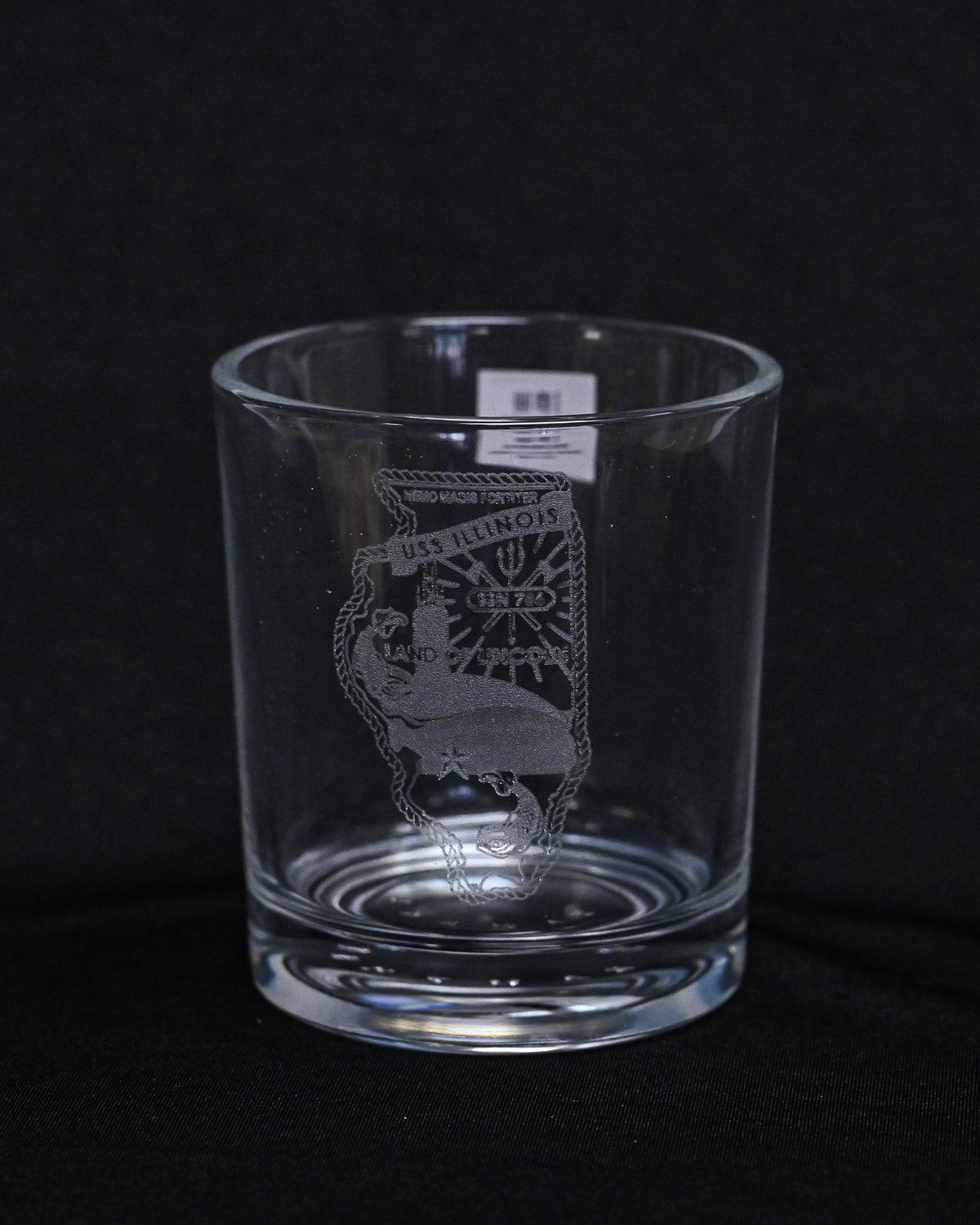 Command Crest Engraved 8oz Lowball Glass