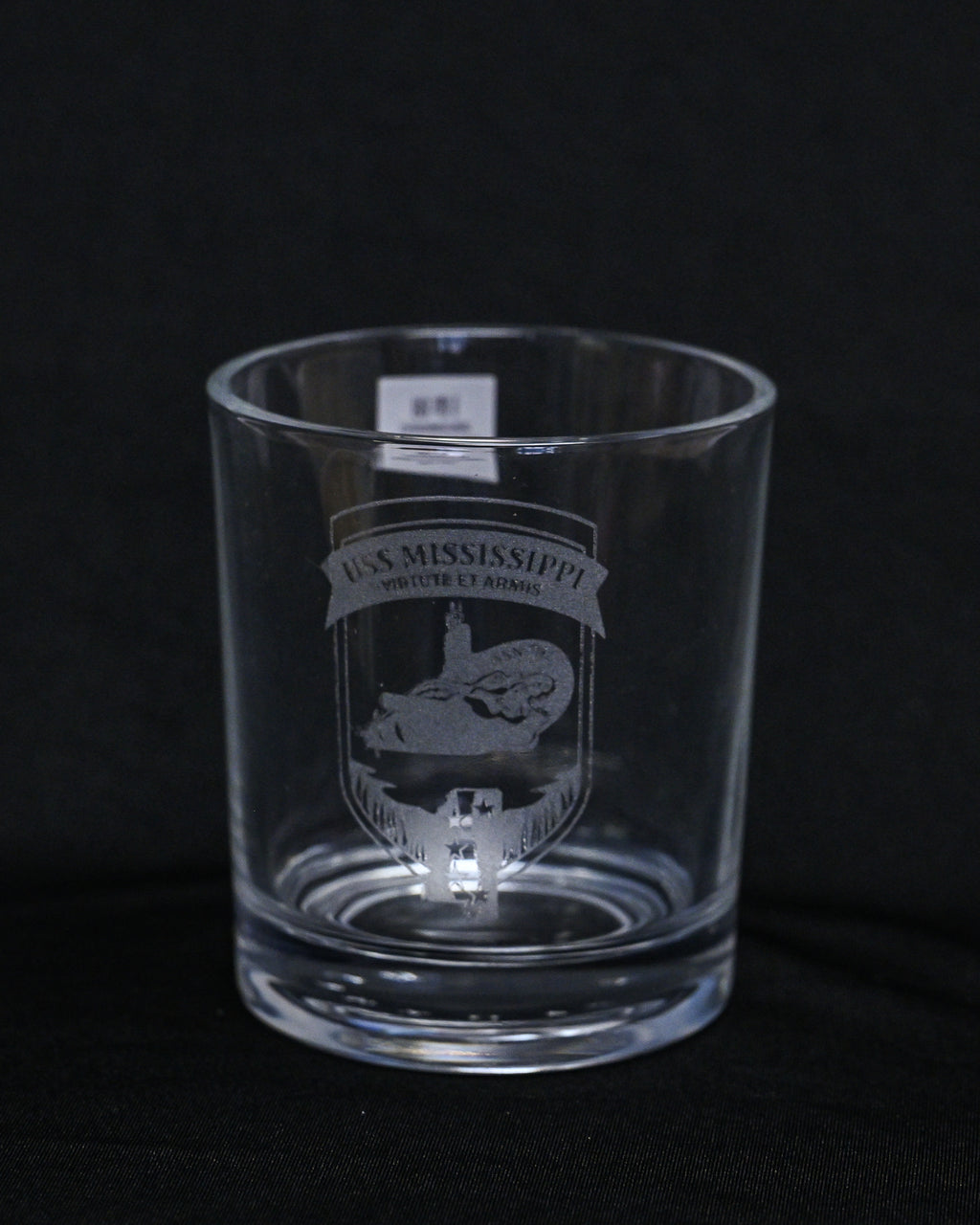 Command Crest Engraved 8oz Lowball Glass