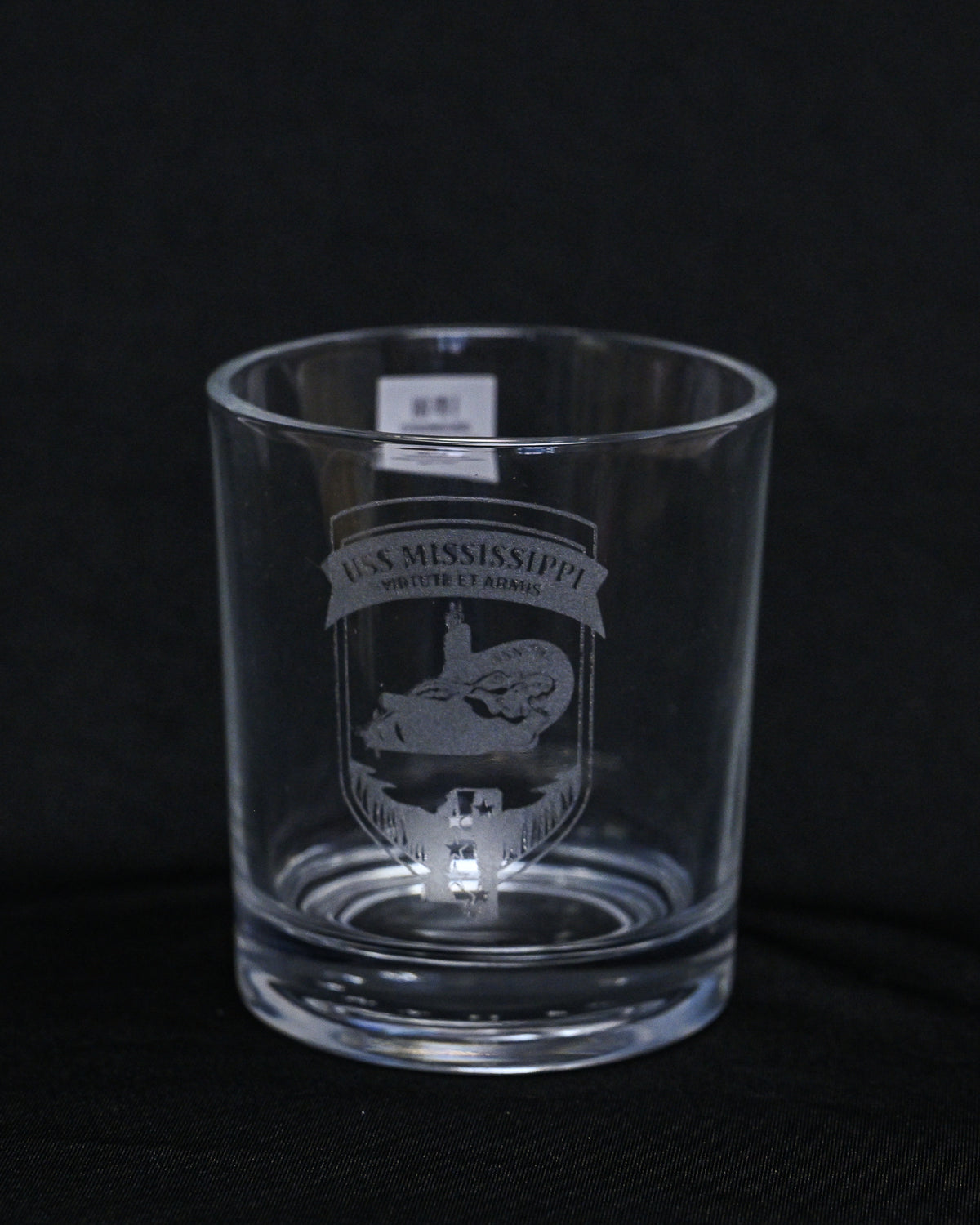 Command Crest Engraved 8oz Lowball Glass