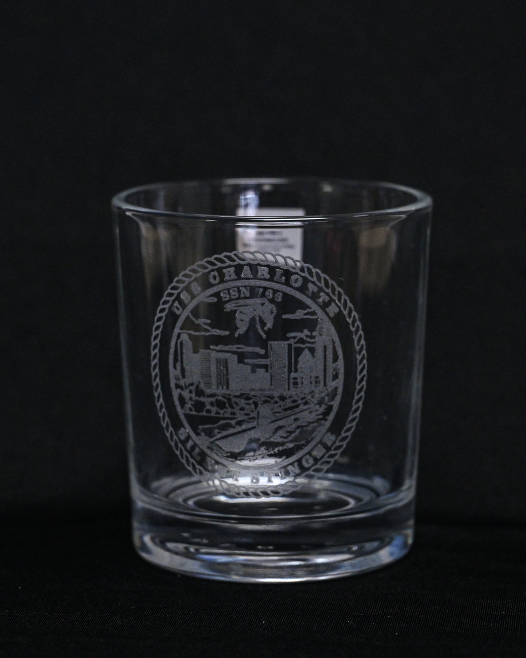 Command Crest Engraved 8oz Lowball Glass