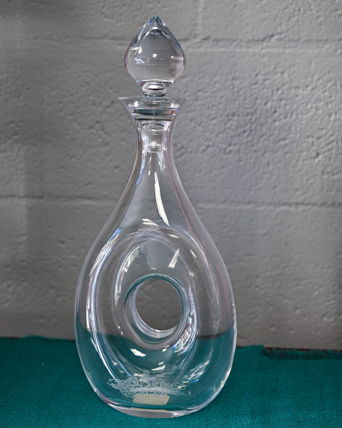 Lenox Crystal Dolphins Wine Decanter with Stopper