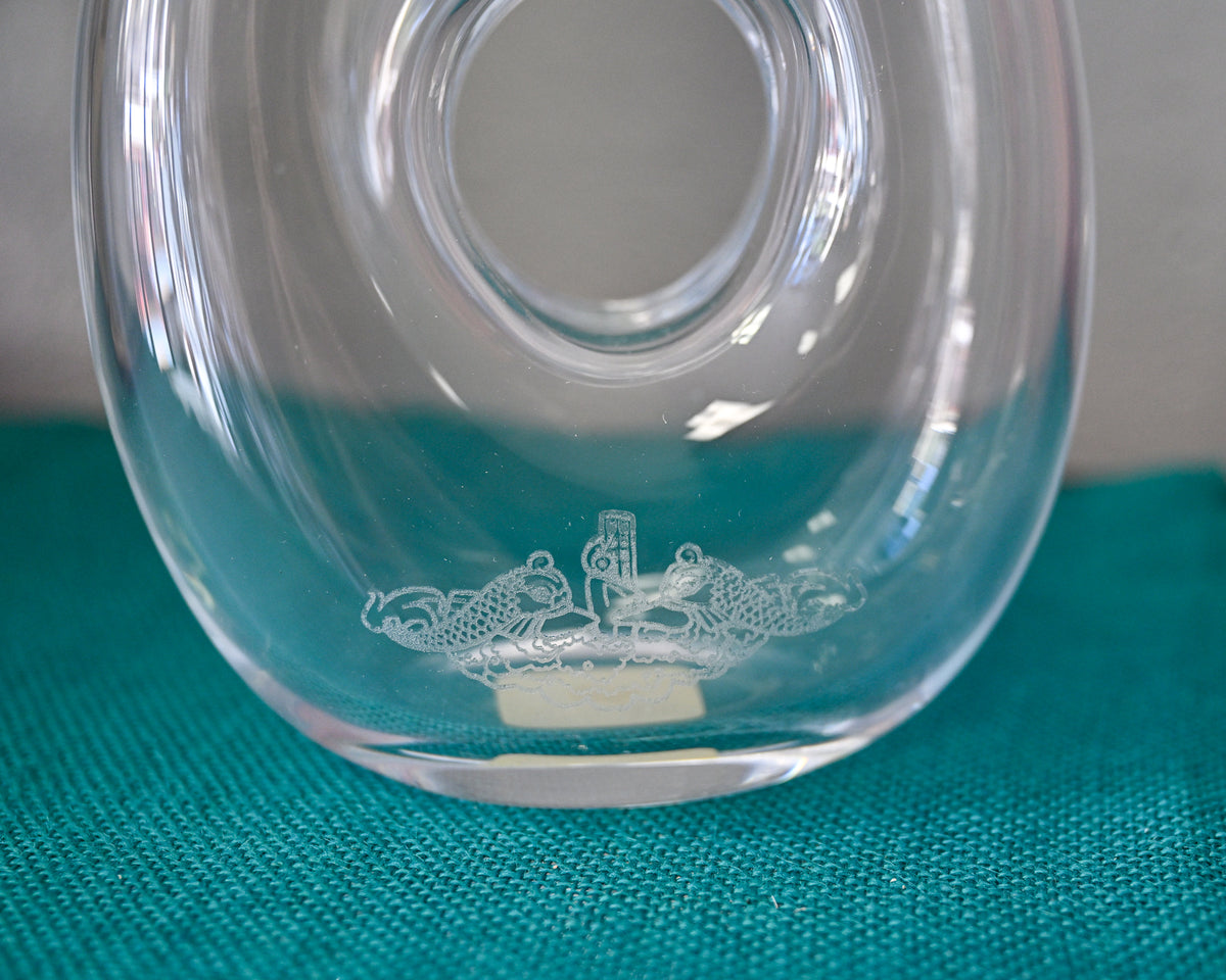 Lenox Crystal Dolphins Wine Decanter with Stopper