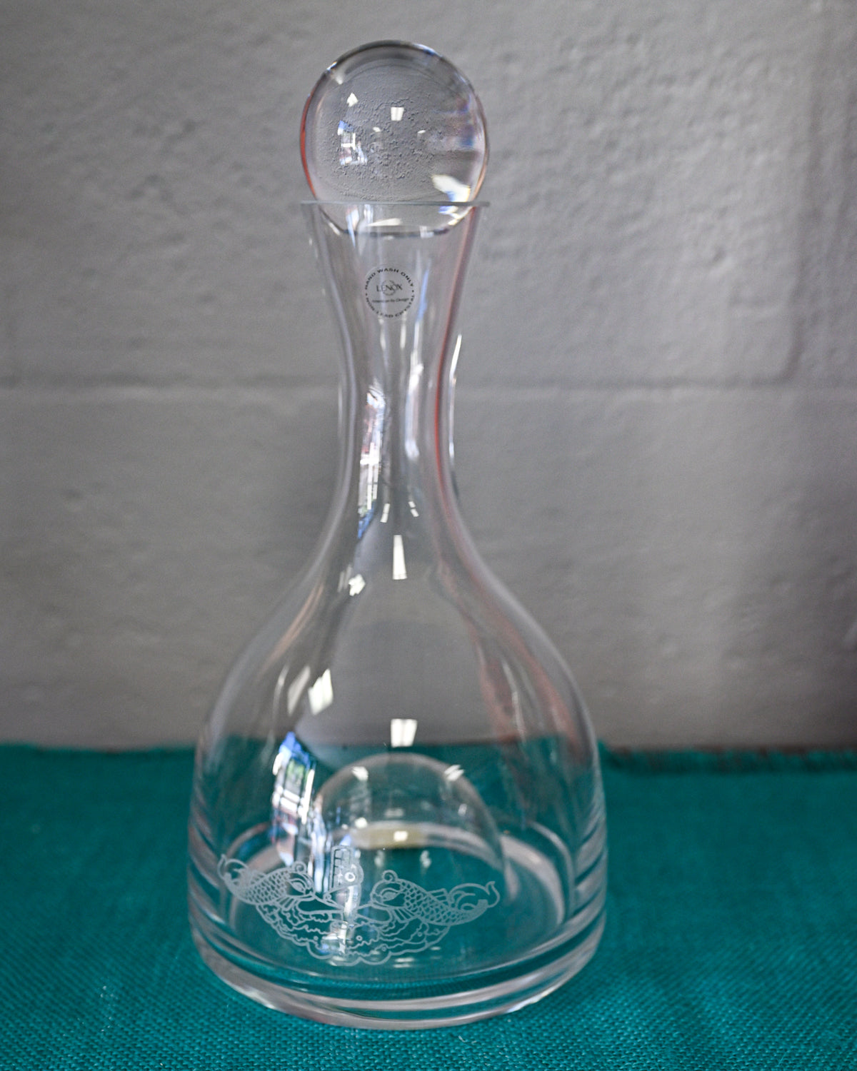 Lenox Crystal Dolphins Wine Decanter with Stopper