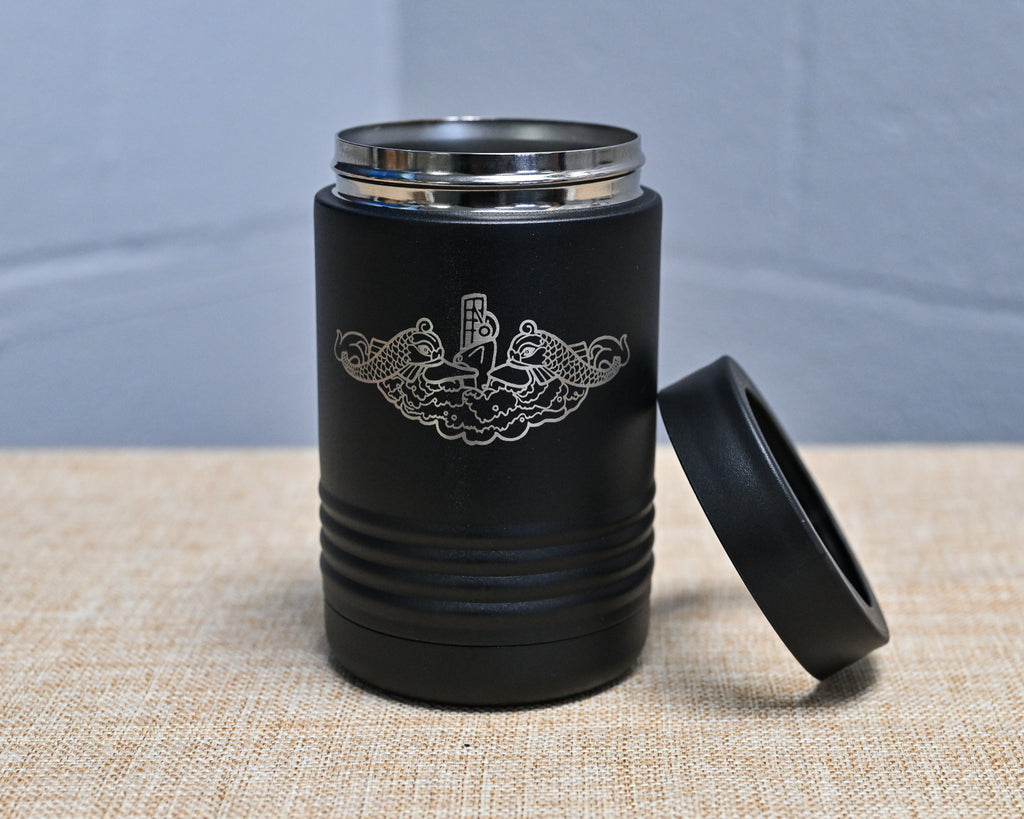 Engraved Command Crest Metal Can Holder