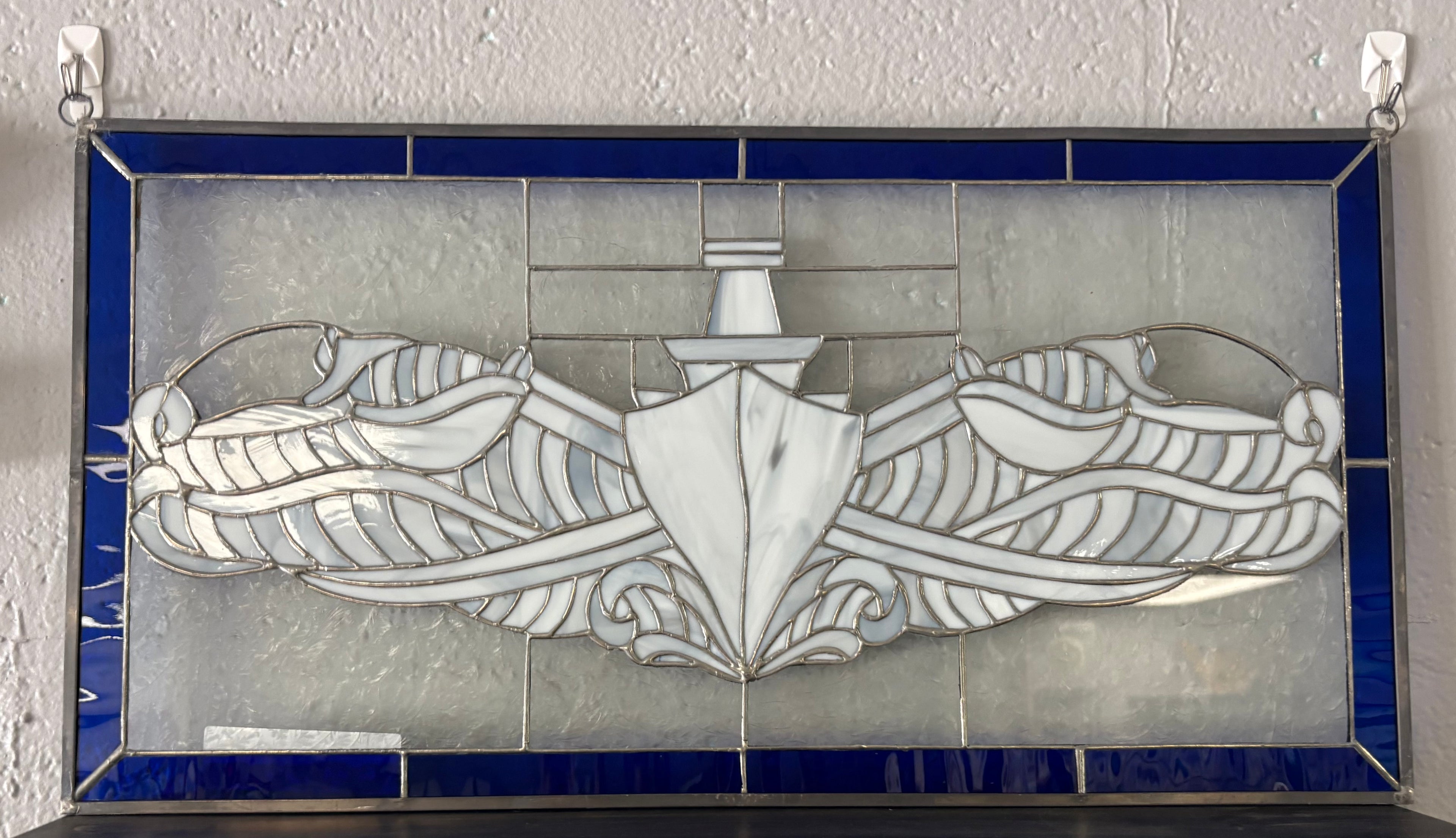 Military Insignia Stained Glass Window Hanging