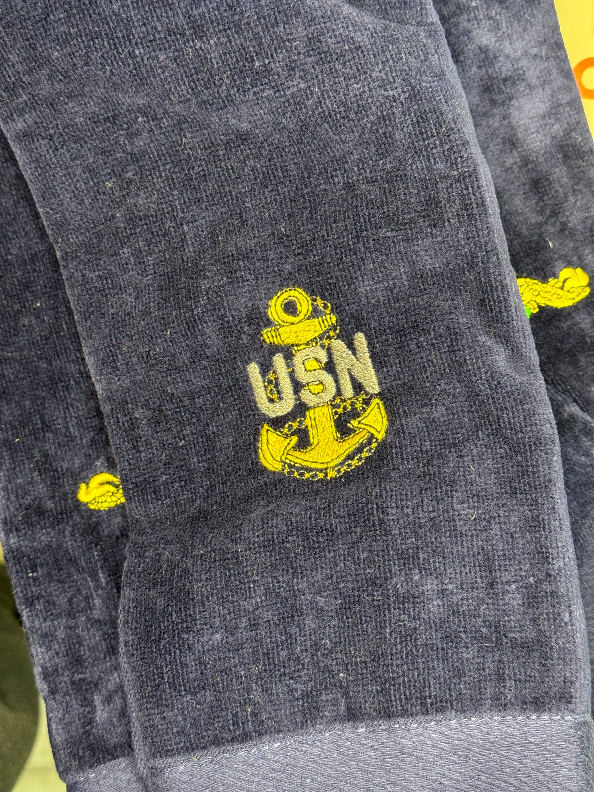 Navy Golf Towel - CPO Anchor