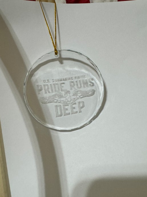 Crystal Submarine Force Ornament (HOLIDAY)