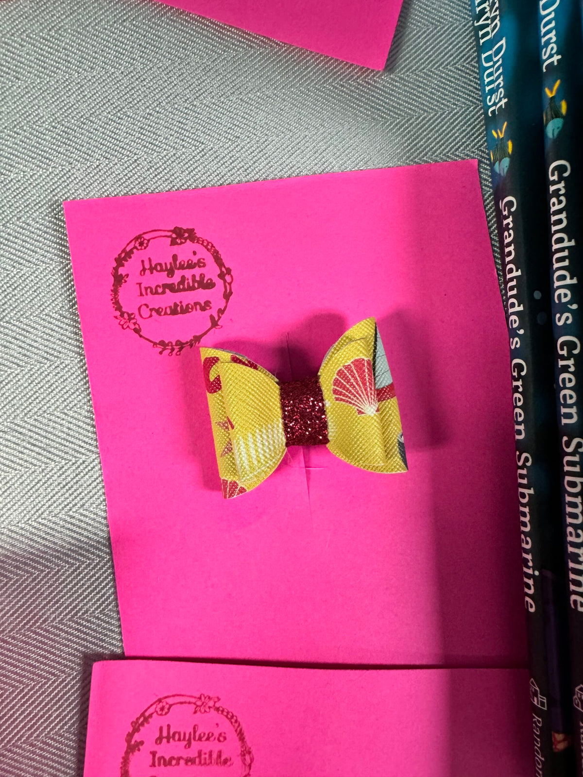 Hair Bows - Small yellow