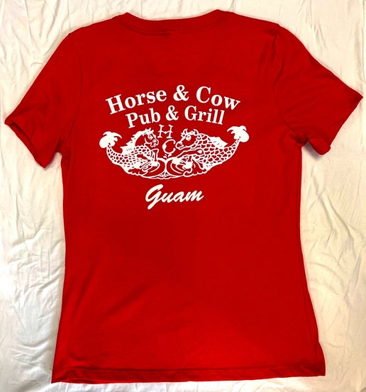 Horse & Cow Pub & Grill T-Shirt - Guam Red