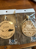 Wooden Engraved Ornament - Mele Kalikimaka