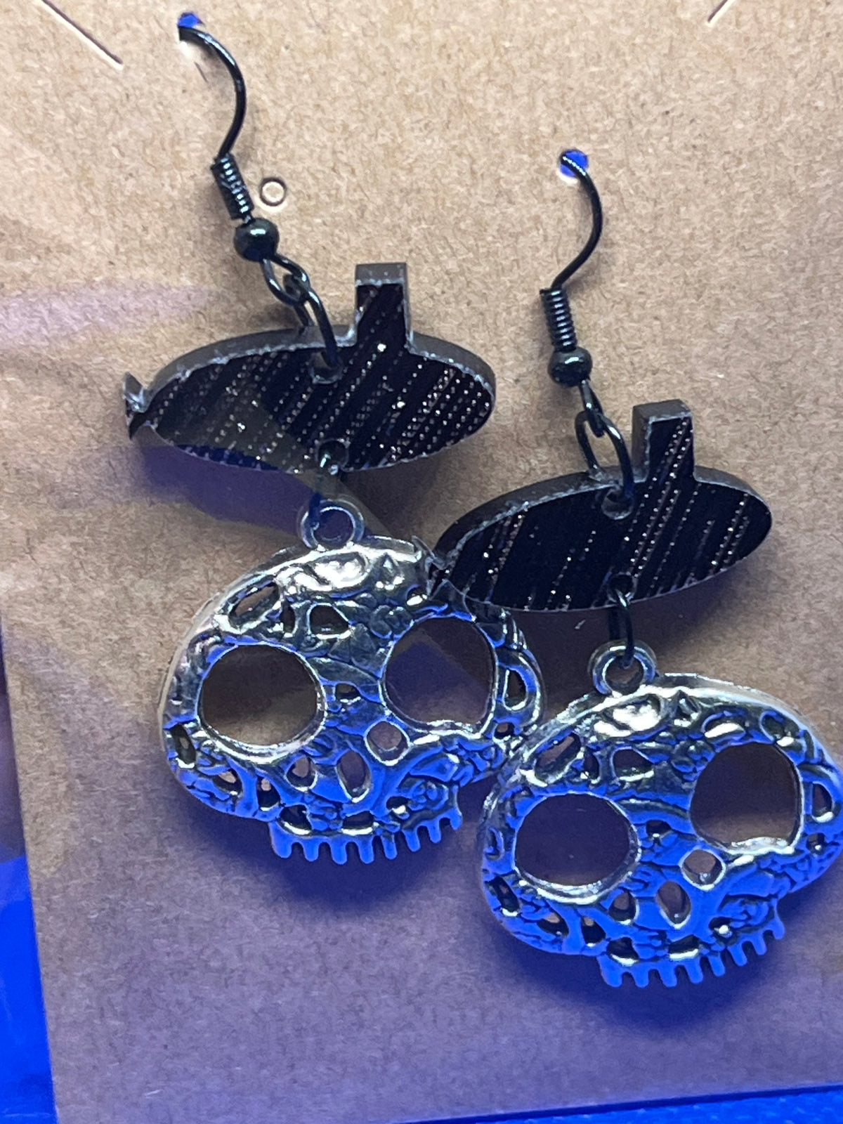 Dolphins off the Bow Fall Submarine Dangle Earrings