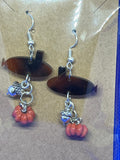 Dolphins off the Bow Fall Submarine Dangle Earrings