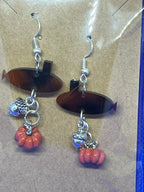 Dolphins off the Bow Fall Submarine Dangle Earrings