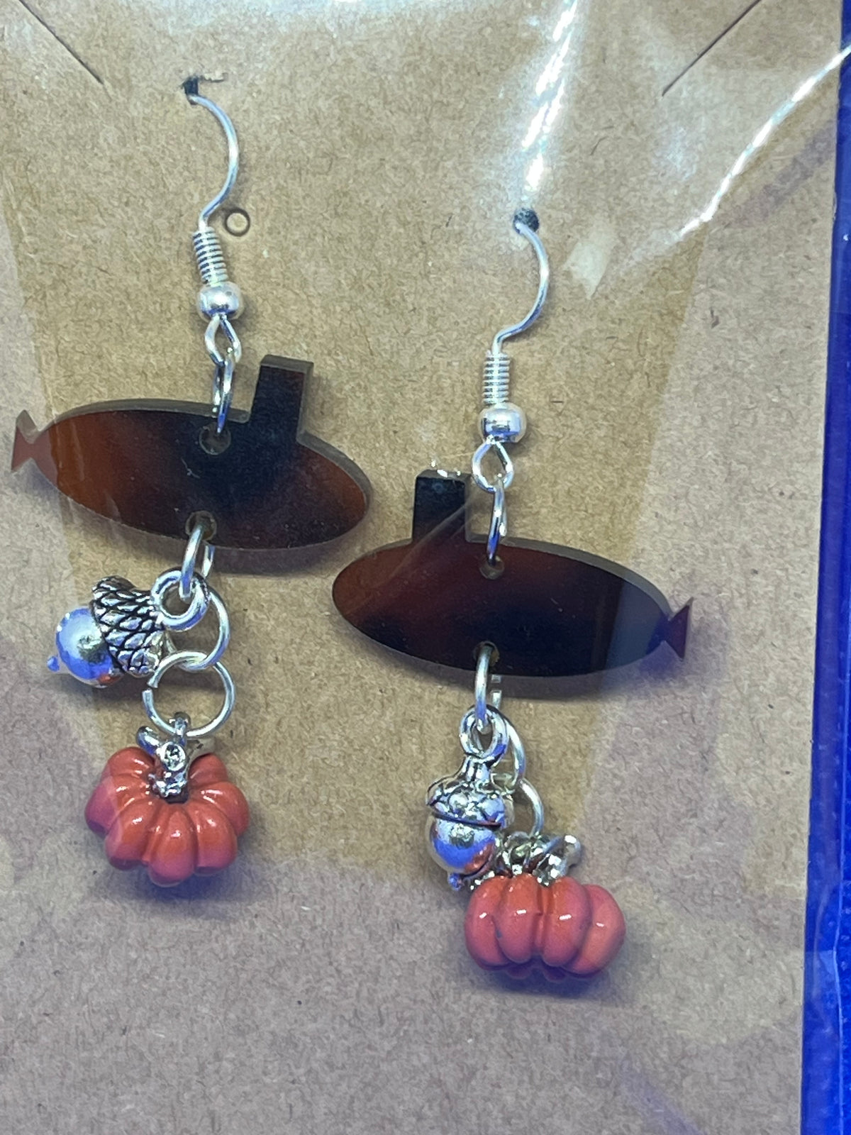 Dolphins off the Bow Fall Submarine Dangle Earrings