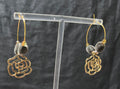 Hoop Earrings - flower charm & Mgambo orchid seeds