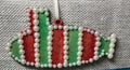 Red, Green & Pearl Striped Luxe Submarine Ornament