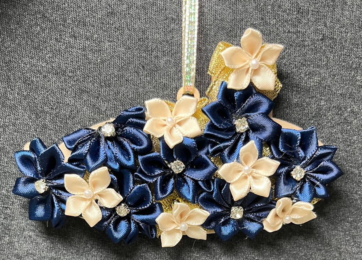 Blue & Ivory Luxe Submarine Ornament