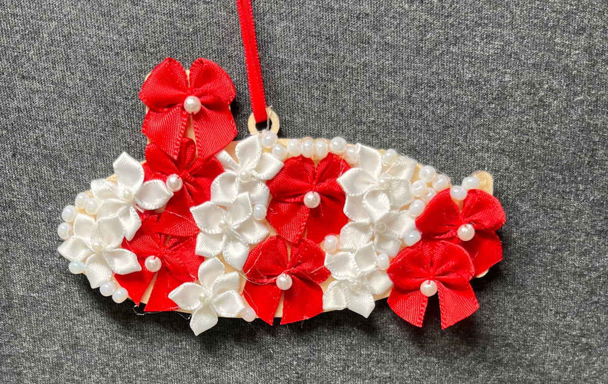 Red & White Luxe Submarine Ornament