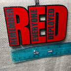 R.E.D. Remember Everyone Deployed Layered Ornament
