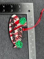 Candy Cane, Monstera, Mele Kalikimaka Layered Ornament