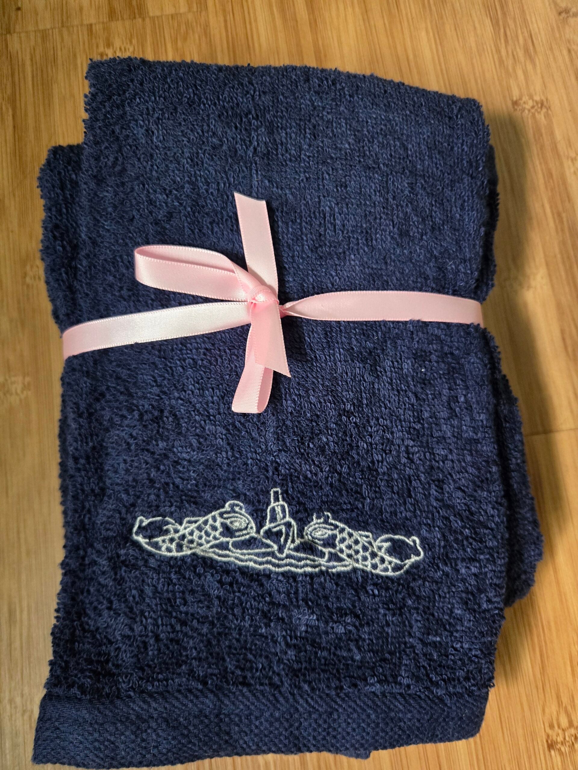 Salty Stitch Embroidered Hand Towel Set