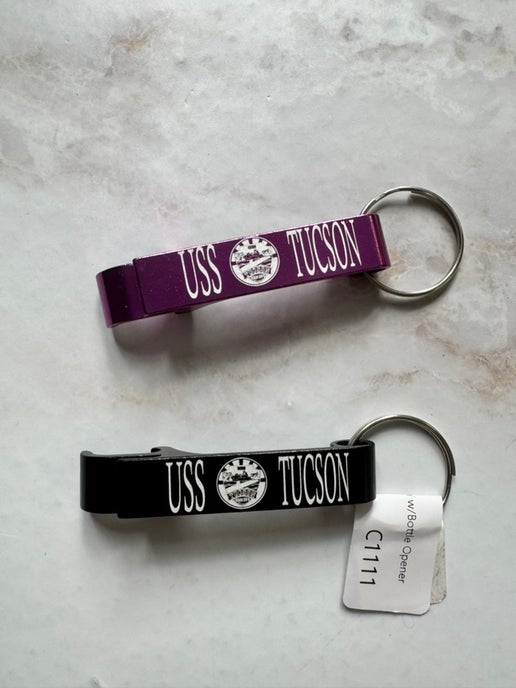 Metal Command Key Chain with bottle opener - USS Tucson