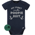 My First Poopie Suit Baby Onesie
