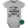 My First Poopie Suit Baby Onesie