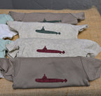 Salty Stitch Embroidered Submarine Onesies
