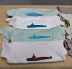 Salty Stitch Embroidered Submarine Onesies