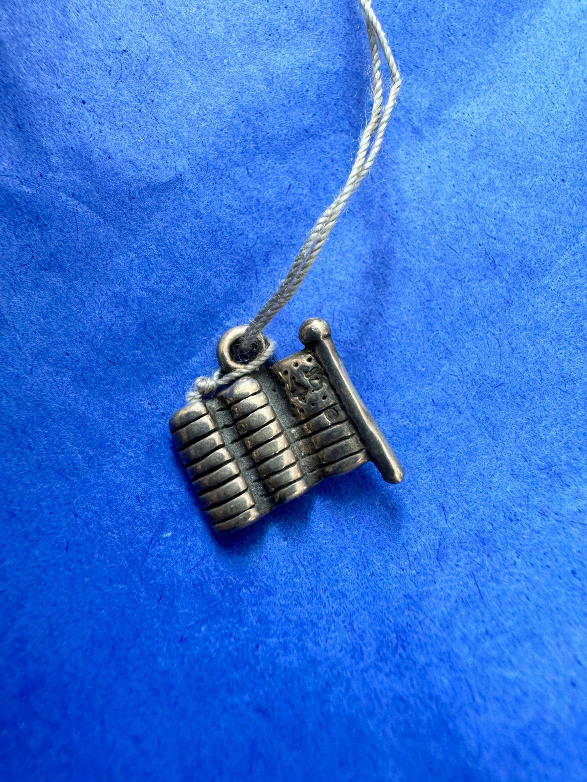 Sterling Silver American Flag Charm - back