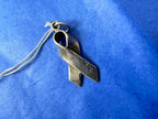 Sterling Silver Ribbon Charm - back