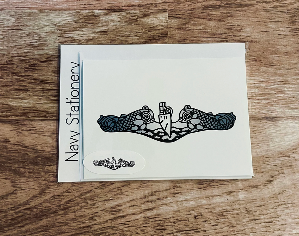 Submarine Stationery - Dolphins - silver